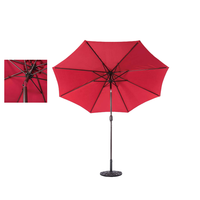 Parasol commercial moderne pliable grand format 9 pieds, octogonal, avec structure en aluminium et toile, pour table extérieure, marché, patio, parc