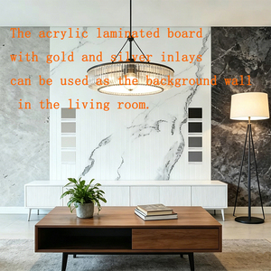 Plaques stratifiées en acrylique incrustées d'or et d'argent, utilisées pour les plans <span class=keywords><strong>de</strong></span> <span class=keywords><strong>travail</strong></span> <span class=keywords><strong>de</strong></span> cuisine et les murs ou les murs <span class=keywords><strong>de</strong></span> fond du salon - Product Image 2