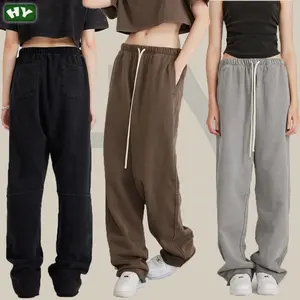 Bahar ve yaz çiftler spor Sweatpants ağır 350 gram erkek pantolon pantolon