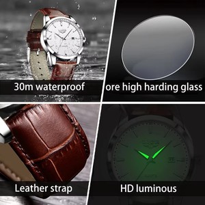 Montre à quartz de luxe pour homme LIGE LG89143, échantillon d'usine, entièrement automatique, design de cadran de 40 mm, logo personnalisé avec boîte - Product Image 4