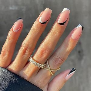 Juego <span class=keywords><strong>de</strong></span> <span class=keywords><strong>Uñas</strong></span> Postizas Cortas Tipo Almendra Misssix, Diseño Mediano, <span class=keywords><strong>Uñas</strong></span> Adhesivas con Pegamento, Lima <span class=keywords><strong>de</strong></span> <span class=keywords><strong>Uñas</strong></span>, Paquete <span class=keywords><strong>de</strong></span> Patrón Ataúd al por Mayor - Product Image 2