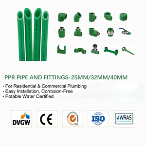 Perlengkapan Pipa PPR 32mm 25mm untuk Saluran Air, Harga Kopling Pipa Plastik PPR Air Panas untuk Proyek Bangunan Komersial - Product Image 1