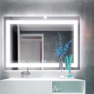 工厂定制酒店大尺寸浴室镜触摸传感器放大3X/5X壁挂式浴室发光二极管镜