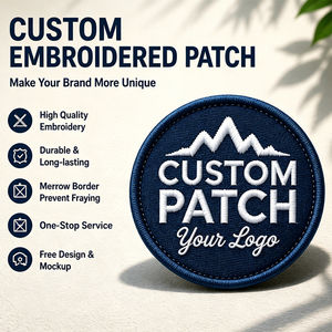 Patch brodé personnalisé pour vêtements, avec logo, nom, lettre 3D en relief, design thermocollant, appliqué sur casquette, personnalisable par le fournisseur - Product Image 1