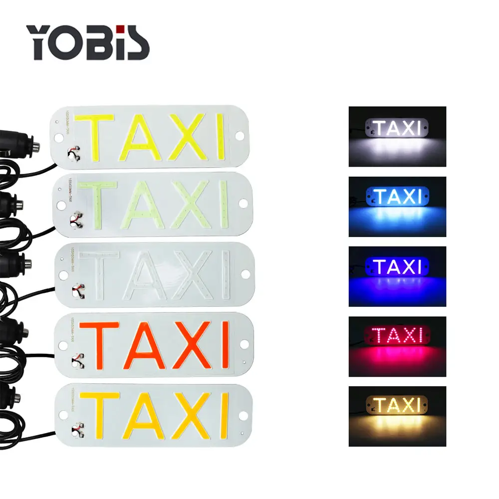 Yobis Hoge Helderheid 12V Cob Voorruit Licht Box Taxi Top Led Met Meerdere Kleuren