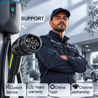 Chargeur EV portable Shineyou personnalisé 3,5 m, prise IEC 61851-1 Type 2, 16A/32A, 3,5/7/11/22KW, contrôle intelligent via l'application Tuya, 220V