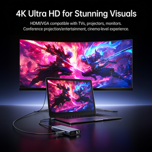 <span class=keywords><strong>Hub</strong></span> <span class=keywords><strong>USB</strong></span> Type C, adaptateur multiport, <span class=keywords><strong>hub</strong></span> dock 11 en 1, <span class=keywords><strong>hub</strong></span> <span class=keywords><strong>USB</strong></span> C Type C avec HDMI 4K, <span class=keywords><strong>USB</strong></span> <span class=keywords><strong>2.0</strong></span> 3.0, lecteur de carte SD TF, lecteur de carte VGA, charge PD - Product Image 2