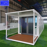 Chine Maison de conteneur pliante rapidement déplier paquet plat préfabriqué 20ft 40ft pliable Portable modulaire petites maisons maisons Camps