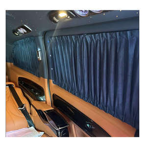 Accessoires intérieurs pour voiture Mercedes Vito V-Class, ensemble de pare-soleil pour 5 fenêtres avec rails, matériau en daim - Product Image 1