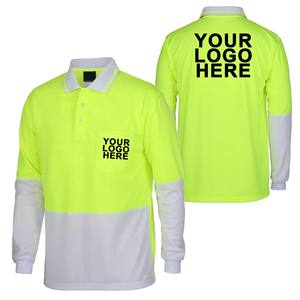 Camiseta Polo de Seguridad Reflectante de Dos Tonos con Logotipo Personalizado para Trabajadores de <span class=keywords><strong>la</strong></span> Construcción, Seguridad <span class=keywords><strong>en</strong></span> Exteriores, Alta Visibilidad - Product Image 1