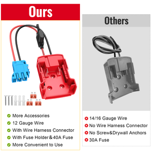 Cable de Alimentación de CC de <span class=keywords><strong>12</strong></span> AWG Compatible con Batería <span class=keywords><strong>Milwaukee</strong></span> de 18V, Adaptador de Corriente para PC, para Niños Peg-Perego - Product Image 6