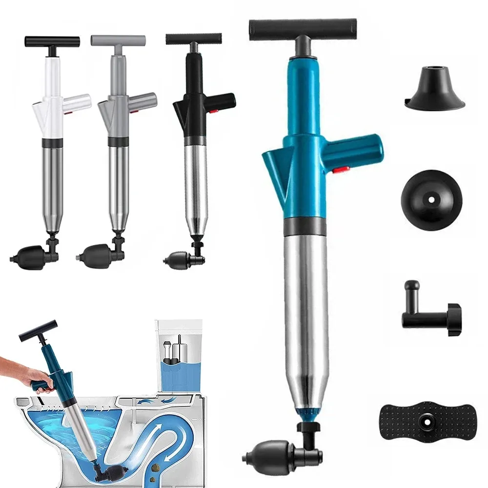 DS1965 Air Toilet Unclogger Sink Sewer Pipe Dredge Toilet Drain Snack Clog Remover Air Drain Blaster Kit Toilet Plunger