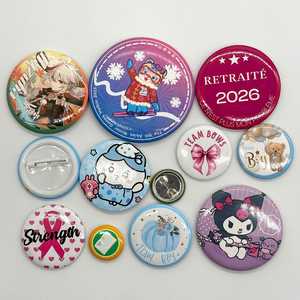 Pin Promocional Personalizado con Logotipo, Reflectante, Sublimado, Botón de Metal en Blanco para Impresión de Logotipos - Product Image 1