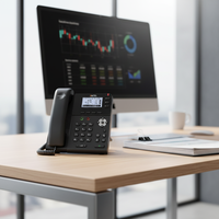Teléfono IP XNTEL XN103 con Voz HD, Protocolo SIP, Red TCP/IP, Teléfono VoIP de Escritorio, 3 Cuentas SIP