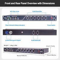 Pknight CR091L 12-Port Gigabit Fiber Ethernet Switch 4 SFP 8 Kilitlenebilir RJ45 19-İnç 1U Sahne AV Ağı LED Bakır