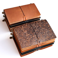 2024 cahier en cuir PU personnalisé en gros OEM en cuir planificateur de vie Journal bonheur cahier
