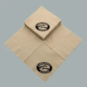 Napkin Supplier Kraft Recycled Napkins Unbleached Natural Color Napkin Brown Recycled Serviettes