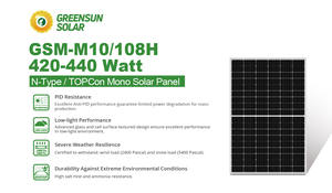 Greensun N-Type TOPCON Verre unique 420W 425W 430W <span class=keywords><strong>435W</strong></span> 440W Panneaux solaires Pv avec suivi des navires - Product Image 4