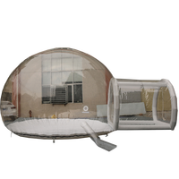 Tente à bulles géante transparente pour le camping Tente gonflable hermétique en PVC avec tunnel à cadre À VENDRE