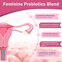 Capsules de probiotiques personnalisées pour femmes avec Lactobacillus | 5 milliards de CFU/g |   Fabricant OEM