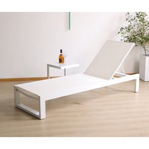 Moda ocio lujo Hotel tumbonas al aire libre Jardín patio chaise tumbona tela <span class=keywords><strong>de</strong></span> malla <span class=keywords><strong>de</strong></span> aluminio tumbona - Product Image 6