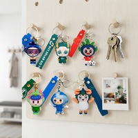 Porte-clés en PVC léger avec clip, motifs dessin animé, chien, sport, cerise, pour enfants, filles, accessoires de luxe personnalisables avec logo