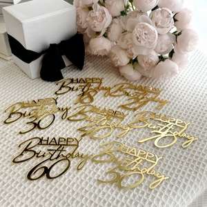 ท็อปเปอร์เค้กวันเกิดอะคริลิค รูปน้ำผึ้งและน้ำตาลหวาน สำหรับตกแต่งงานปาร์ตี้อายุ 18 21 30 40 50 60 70 ปี - Product Image 2
