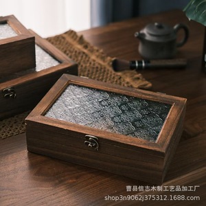 Paulownia Wood Storage <b>Box</b> Set Jewelry Organizer <b>Small</b> Medium Large Size Solid Color Flip Top Dustproof Wooden <b>Box</b> - Product Image 3
