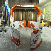 Plateforme tournante 360° pour cabine photo, avec télécommande, compatible iPad, appareil photo reflex et smartphones, capacité 7-15 personnes, charge utile 350 kg, pour fêtes et mariages