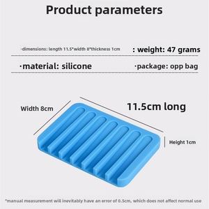 Silicone Pad for Sink Drain Rack With <b>Punch</b>-Free Comb Soap Box Essential Bathroom <b>Set</b> - Product Image 3