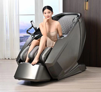2025 conception originale usine chine luxe noir SL piste chauffée corps balayage jambe détection zéro gravité rouleau 4D chaise de Massage AI
