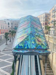 Diseño de patrón personalizado Paneles de hoja de vidrieras Pantalla de seda Decoración impresa digital Vidrio templado laminado de seguridad para techo - Product Image 3