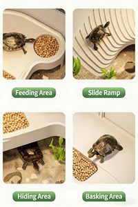 Tanque Ecológico Rectangular para Tortugas con Plataforma para Tomar el Sol - Hábitat Cerrado <span class=keywords><strong>de</strong></span> PP Resistente para Tortugas <span class=keywords><strong>de</strong></span> <span class=keywords><strong>Orejas</strong></span> <span class=keywords><strong>Rojas</strong></span> con Escalón Antideslizante - Product Image 5