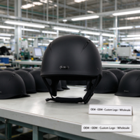 Casque d'équitation léger noir en ABS et EPS, texture sable, pour adultes, 49-60 cm, vente en gros, fabrication OEM