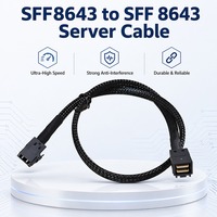 Cable de Expansión de Almacenamiento Interno SFF-8643 Mini SAS HD, Carcasa de Fibra de Vidrio para PC, Doble Blindaje de Lámina de Aluminio, Velocidad de 12 Gbps