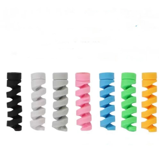 Data Cable Protector Spiral Sleeve Charger Cord Winder Anti-break Protective Ring Universal