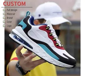 Baskets à coussin d'air pour hommes 2023 Printemps et été Nouvelles chaussures de course respirantes pour hommes Style coréen Augmentation des lacets Casual