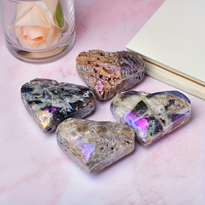 Cristal de Esfalerita Aura en Forma de Corazón, Piedra Natural Pulida para Decoración del Hogar y Regalos Navideños, Venta al por Mayor - Product Image 4