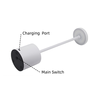 Lampe de table portable rechargeable LED sans fil avec contrôle tactile et réglage progressif de la luminosité pour chambre, hôtel, maison