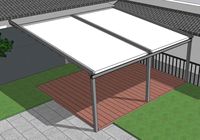 Système de toit de pergola rétractable - Pergola en aluminium imperméable et résistante aux UV pour patio