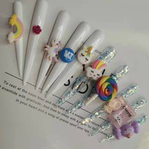 <span class=keywords><strong>Uñas</strong></span> Postizas Extra Largas de Alta Calidad, <span class=keywords><strong>Uñas</strong></span> Postizas de Diamante de Lujo, Curva Elegante, <span class=keywords><strong>Uñas</strong></span> Postizas de Diseño - Product Image 2