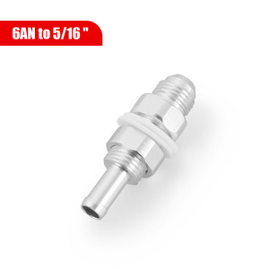 Adaptateur de Raccord de Réservoir de Carburant en Alliage Modification Automobile Tuyau en Aluminium Barb-AN6-5/16\" AN8-3/8\" pour Modèles de Moteur - Product Image 1