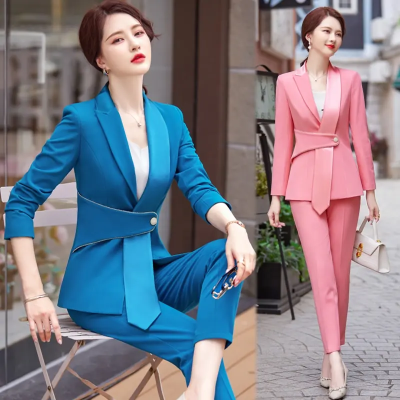 Alibaba all'ingrosso plus size donna tuxedo suit ladies tuxedo pant suit fashion ladies tuxedo suits