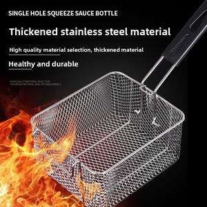 Kommerzielle elektrische Fritte use Frittier netz Edelstahl Quadrat Ölfilter Sieb Korb Metall Brat sieb Netz 81 - Product Image 3