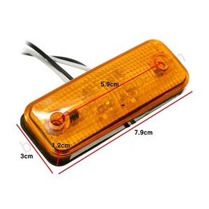 Indicador de luz de posición lateral de camión ámbar de 4 LED, luces de giro LED, lámpara de montaje combinado, luces de liquidación para camiones - Product Image 3