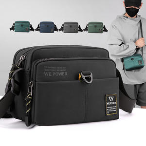 Bolso Bandolera Pequeño de Nylon para Hombre WePower, Bolso de Pecho, Bolso de Hombro, Uso Diario Informal, Diseño de Color Sólido - Product Image 1
