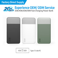 Venta al por Mayor, Nuevo 2026, Banco de Energía Portátil USB-C Tipo-C de Gran Capacidad, 35W 45W 65W 90W 10000mAh 20000mAh, Tamaño de Bolsillo