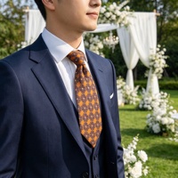 Cravates classiques pour hommes en jacquard de polyester italien de luxe à imprimé floral cachemire, logo personnalisé, durables, respirantes, pour affaires et mariages