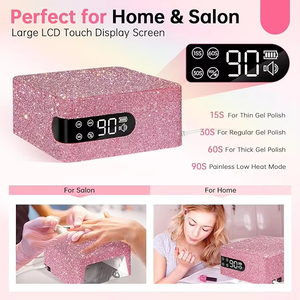 Professional 96W UV LED Nail Lamp Quick Dry Curing Sparkly Gel Polish Light with 4 <b>Timer</b> Setting <b>Plug</b>-<b>in</b> Design - Product Image 5