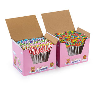 Boxed Fruit Smaak Hard Candy Gestoomde Broodjes Regenboog Golf Plaat Snoep Creatieve Handgemaakte Lolly